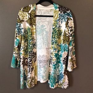 Christopher & Banks Green/Blue Light Cover Sweater